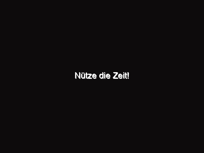 Nütze die Zeit! - TFP Deutschland
